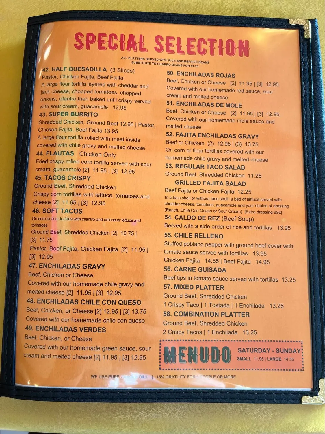 Menu 2