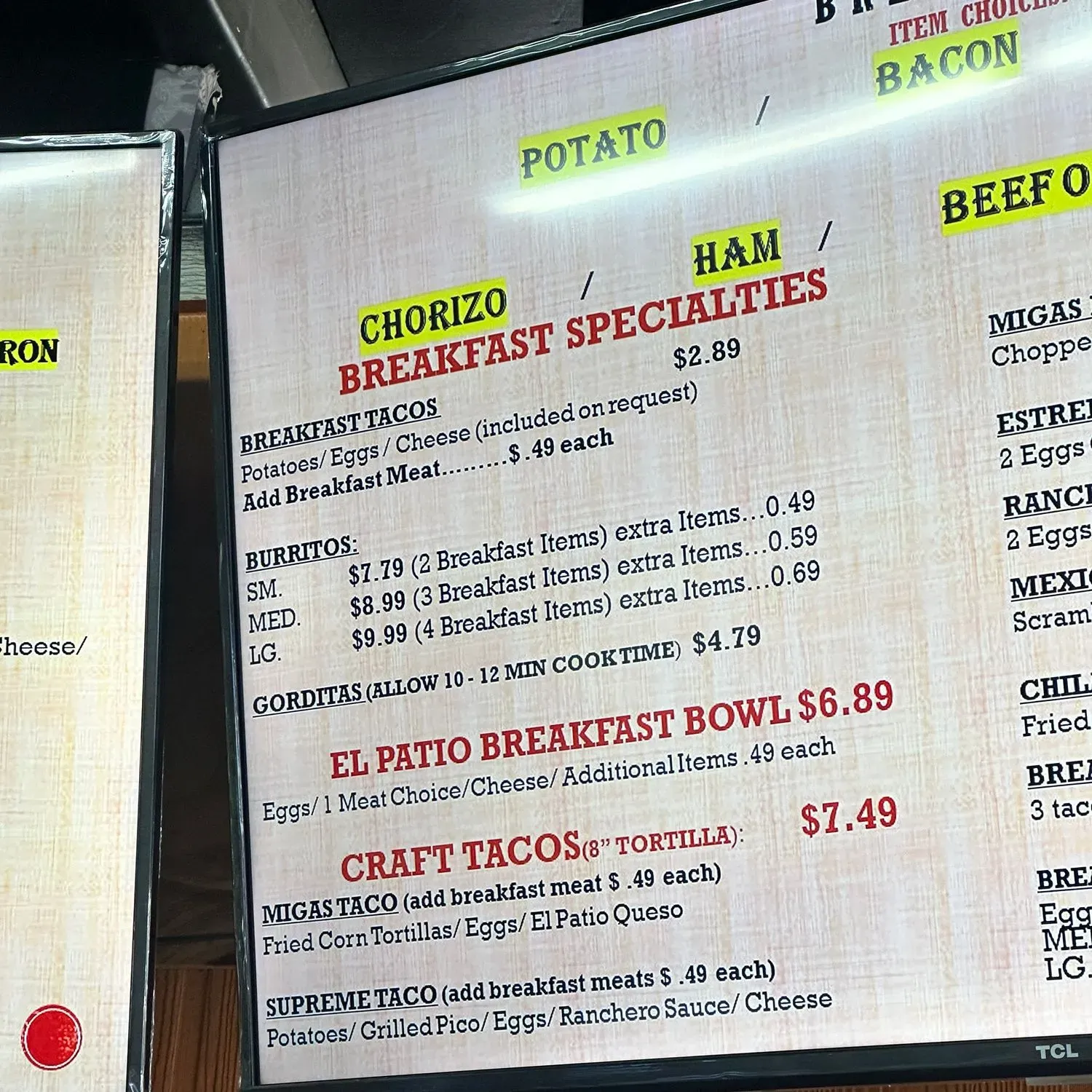 Menu 2