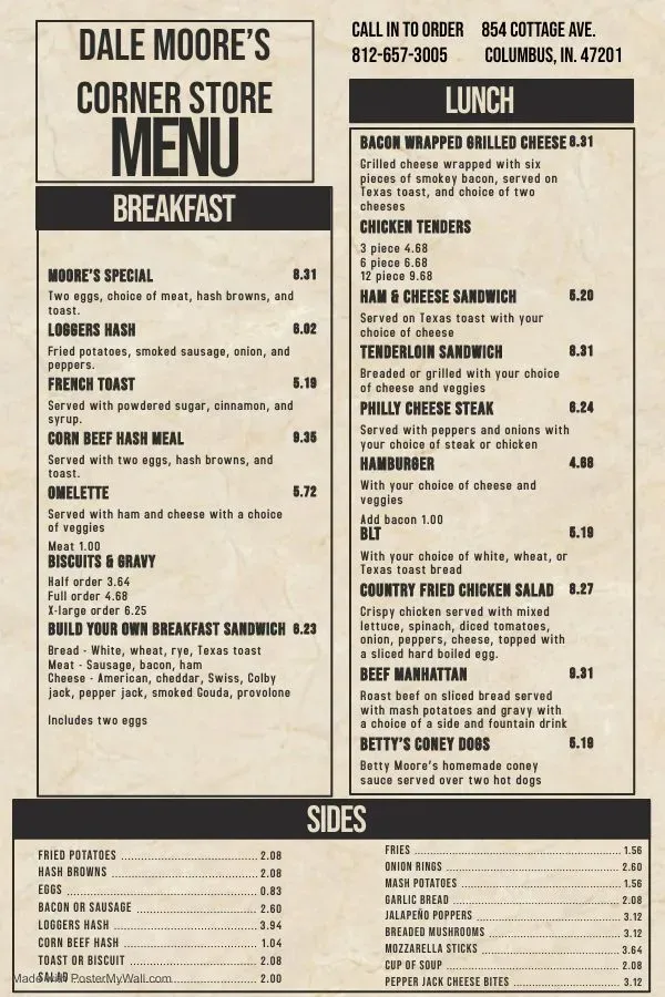 Menu 1