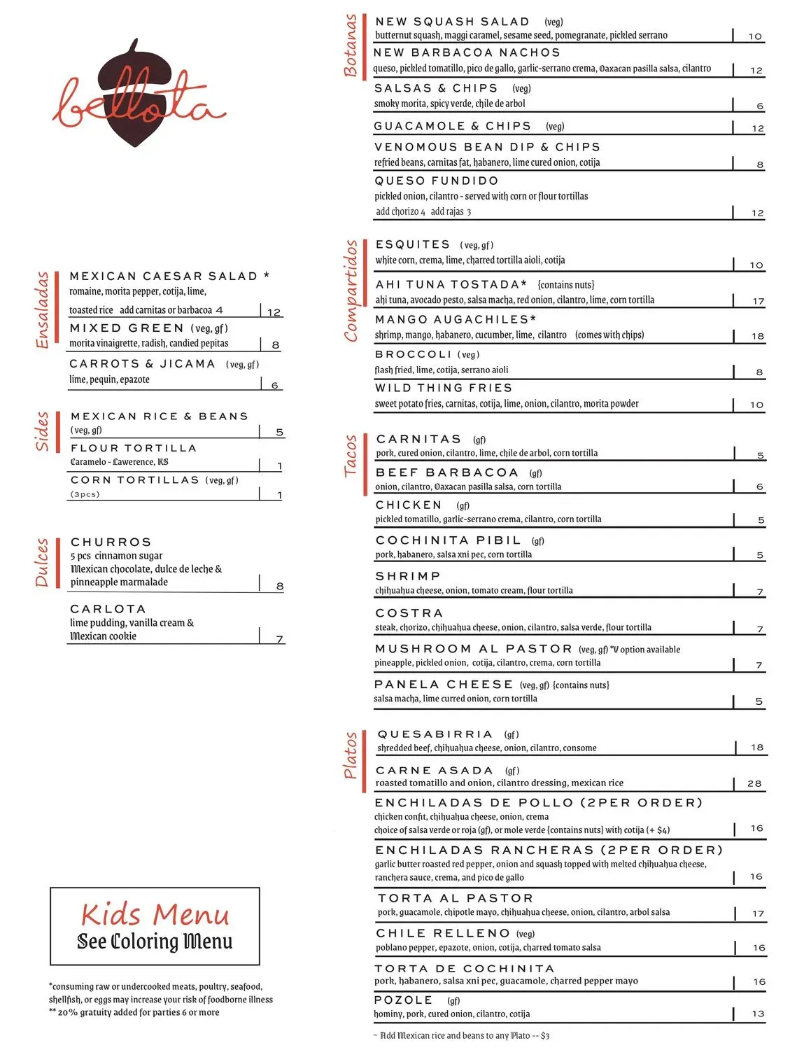 Menu 1