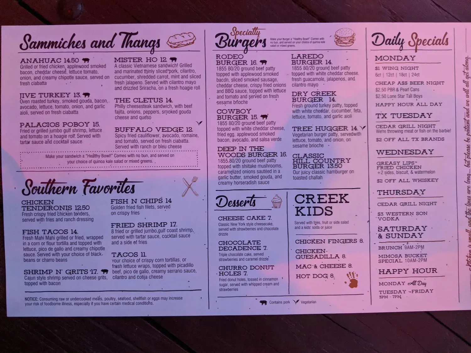 Menu 6