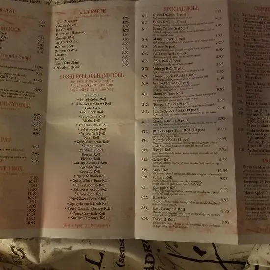 Menu 1