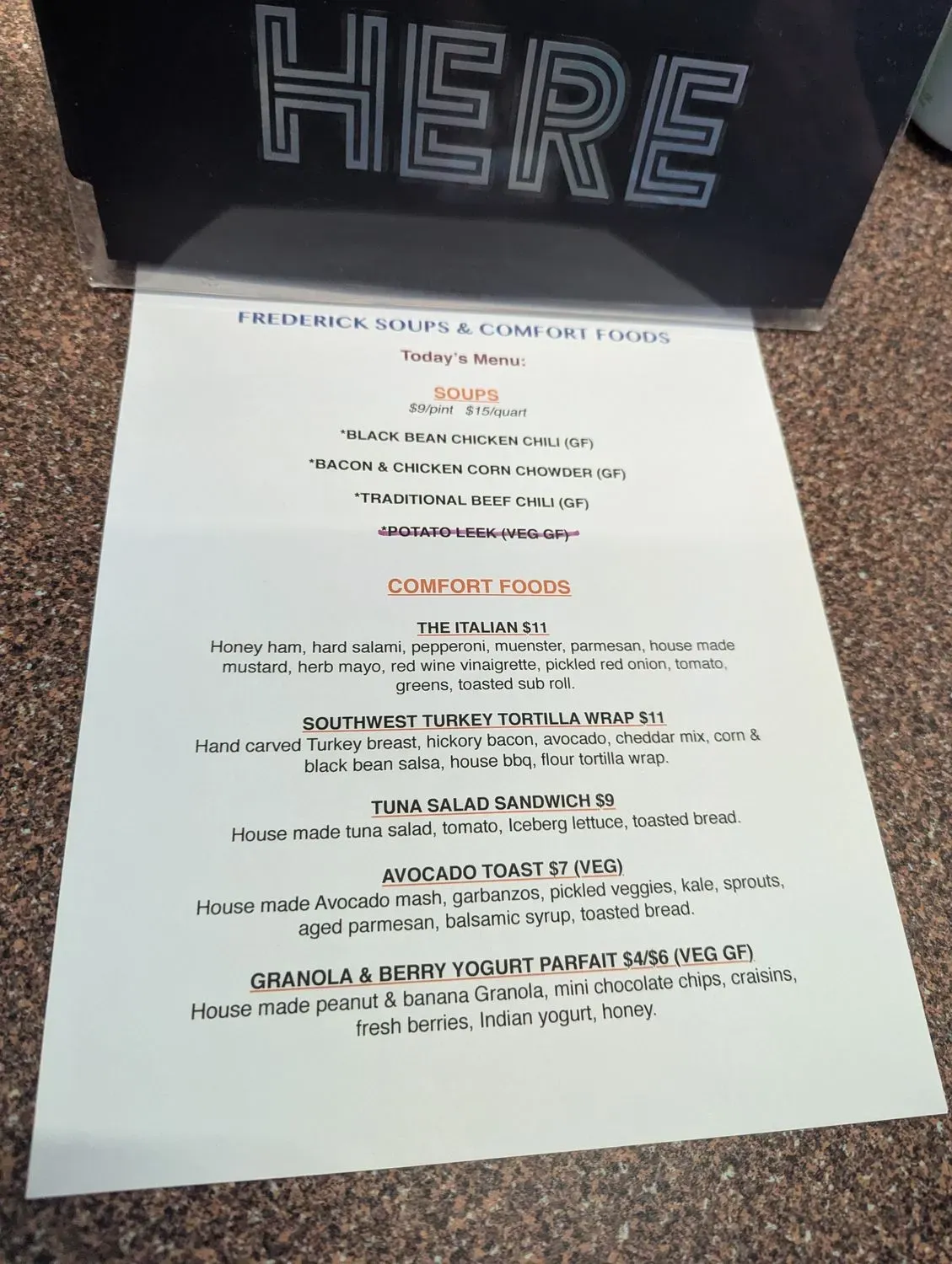 Menu 5