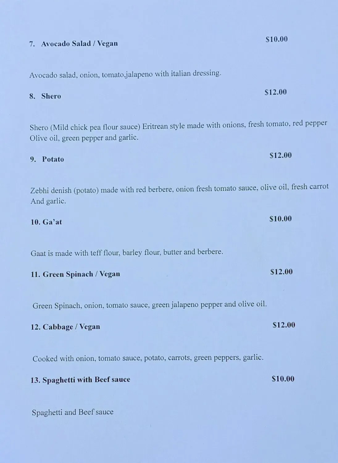 Menu 5