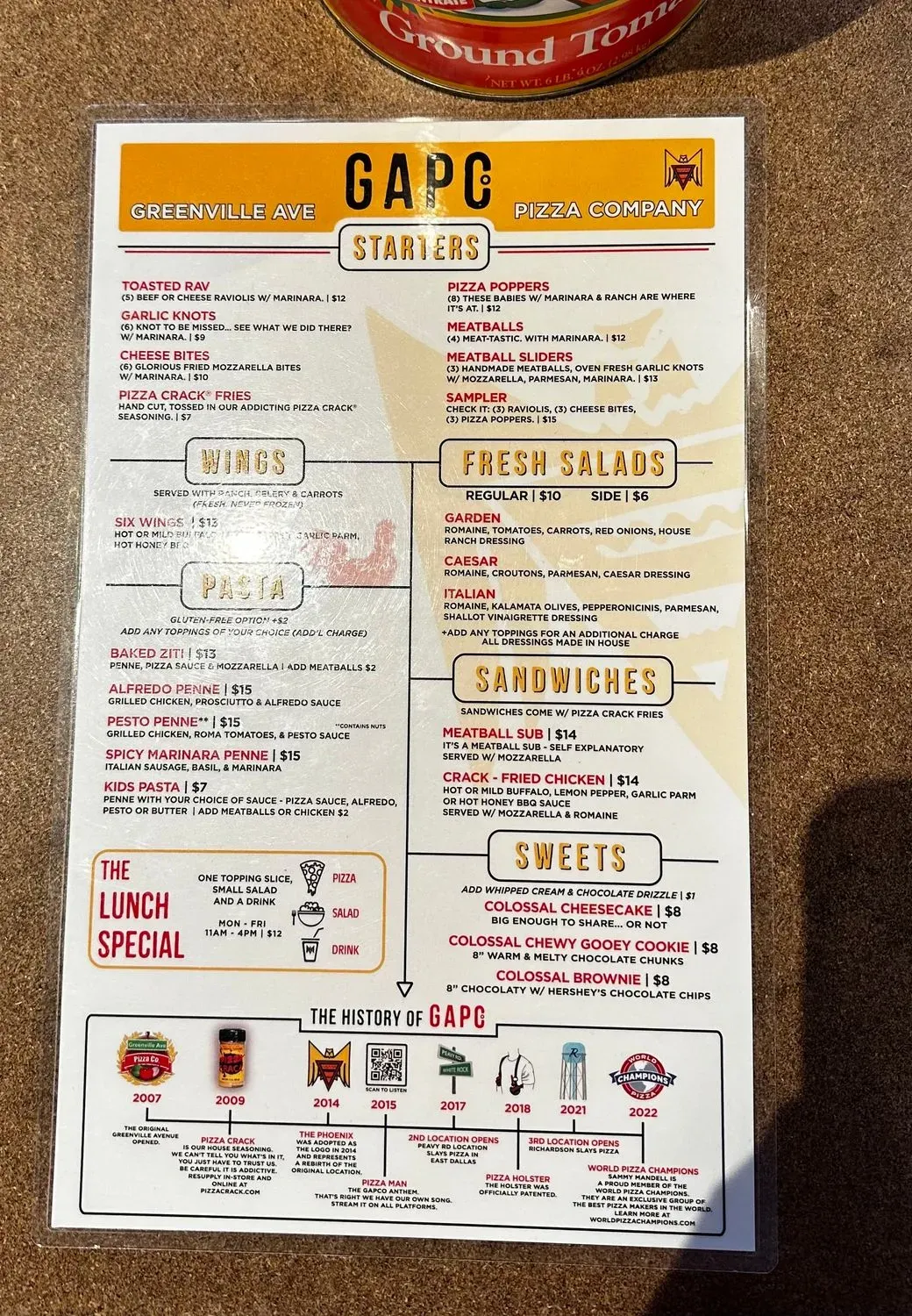 Menu 1