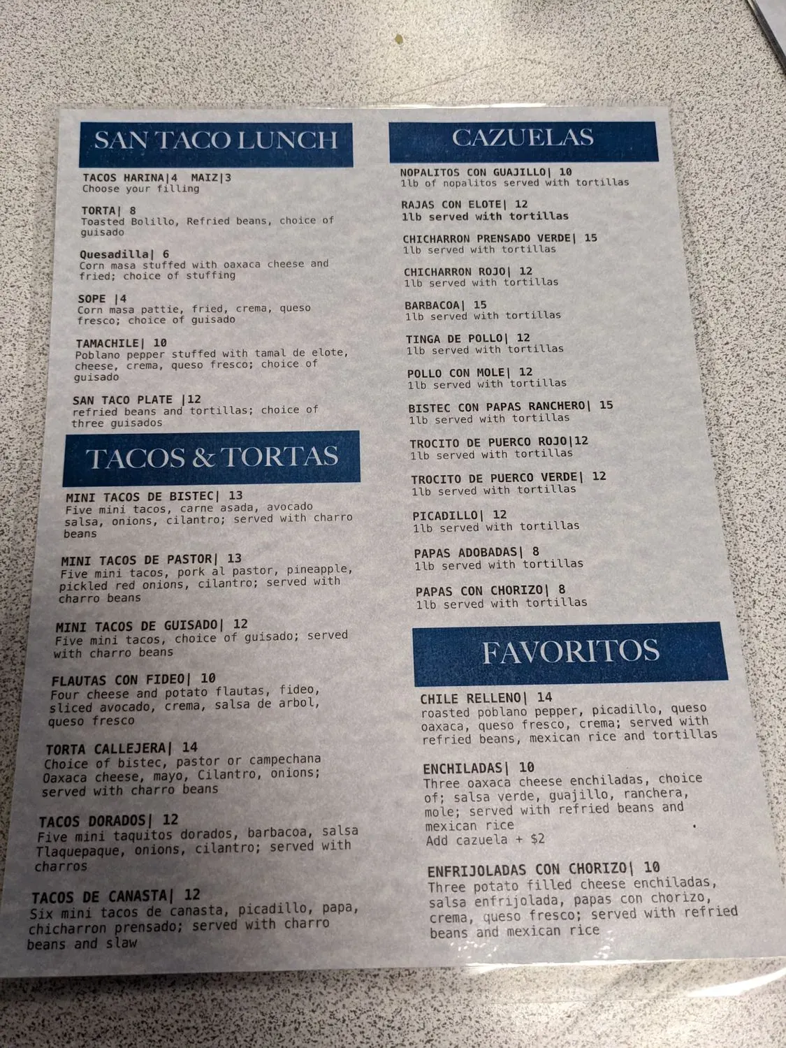 Menu 2