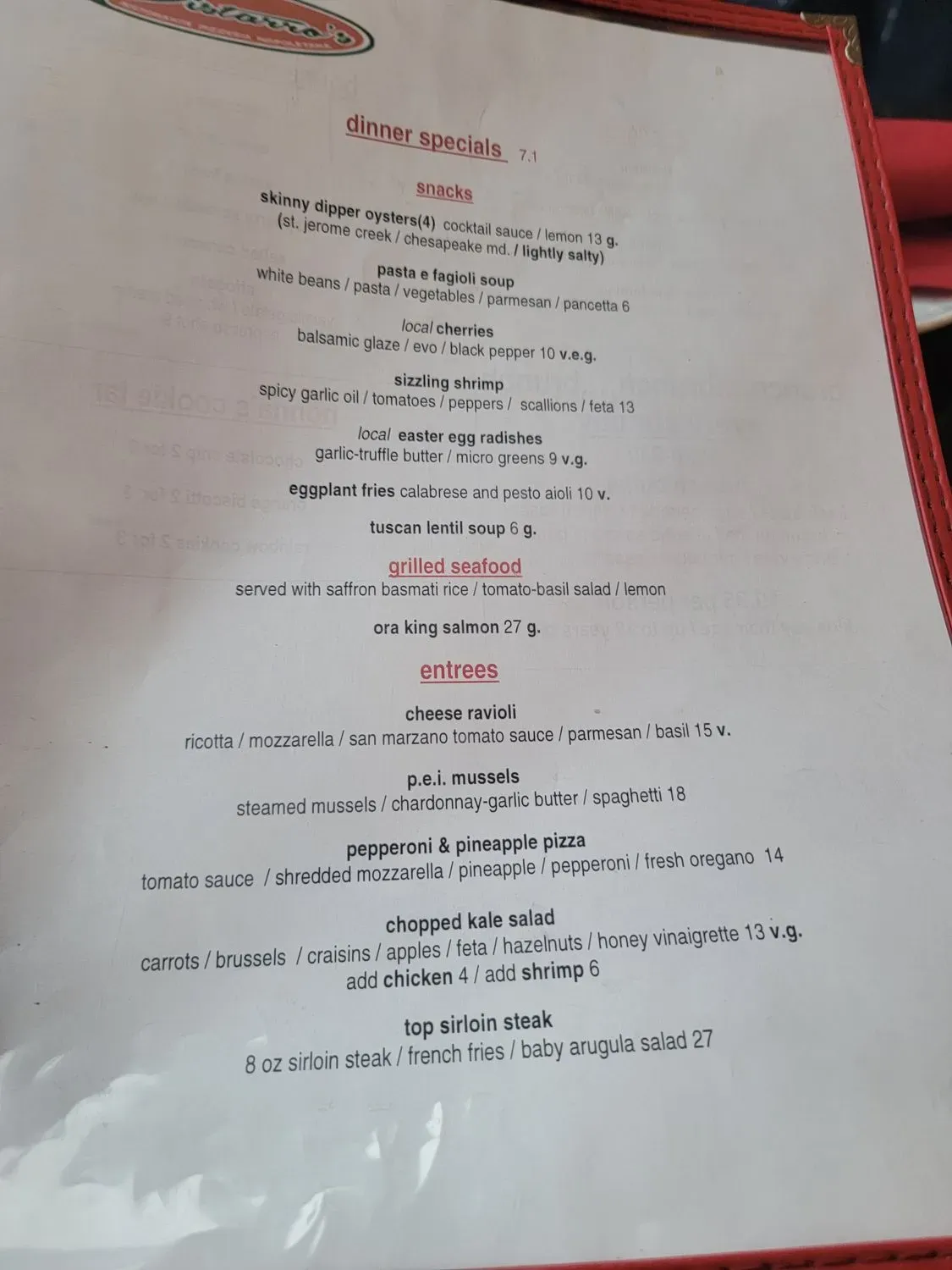 Menu 1