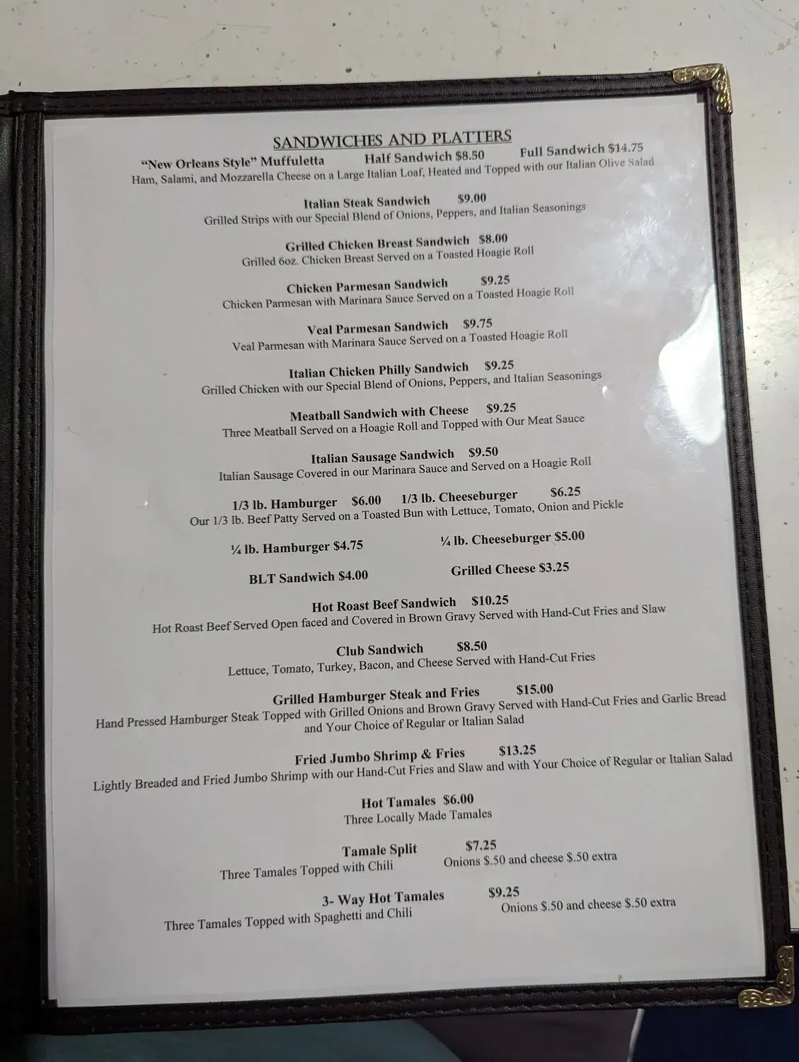 Menu 5