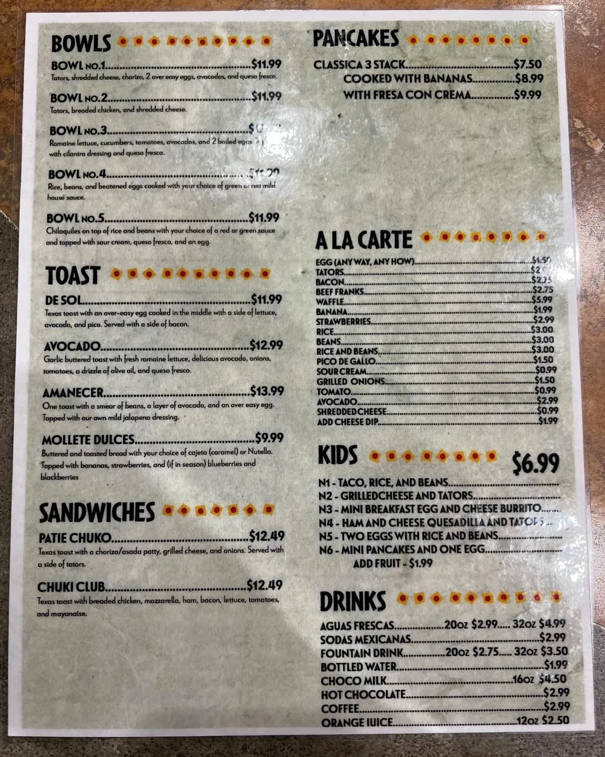 Menu 2