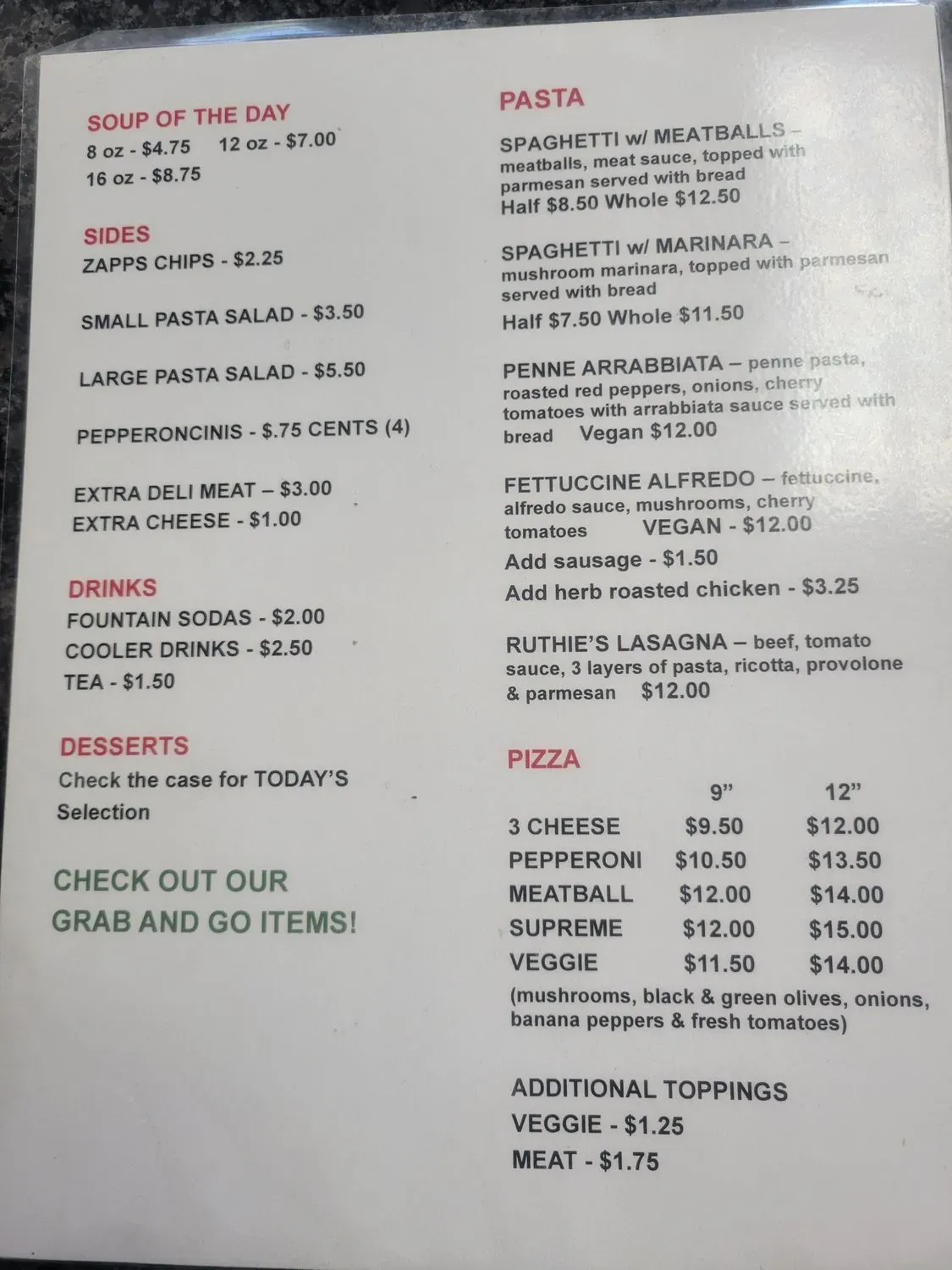 Menu 1