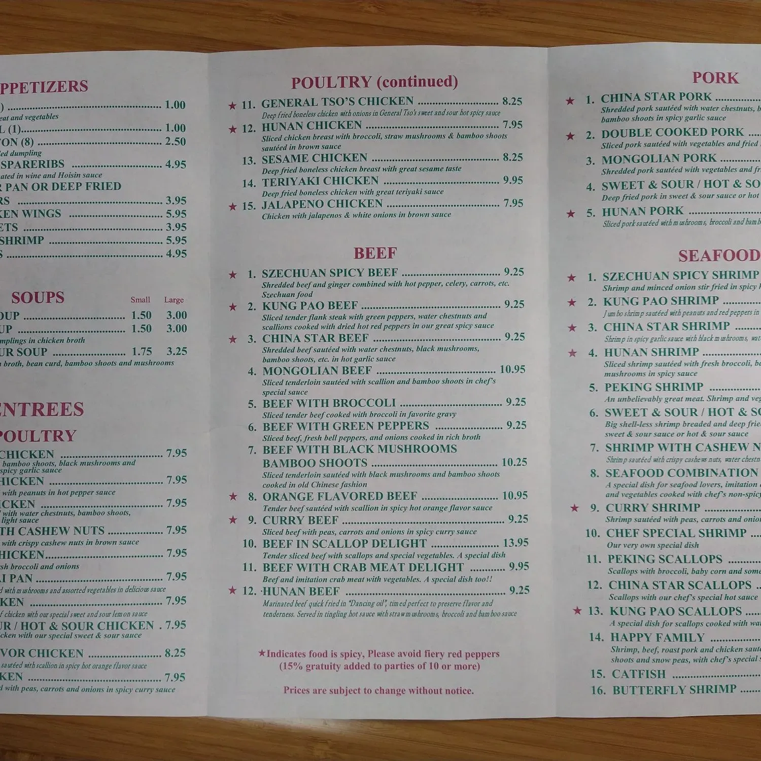 Menu 1