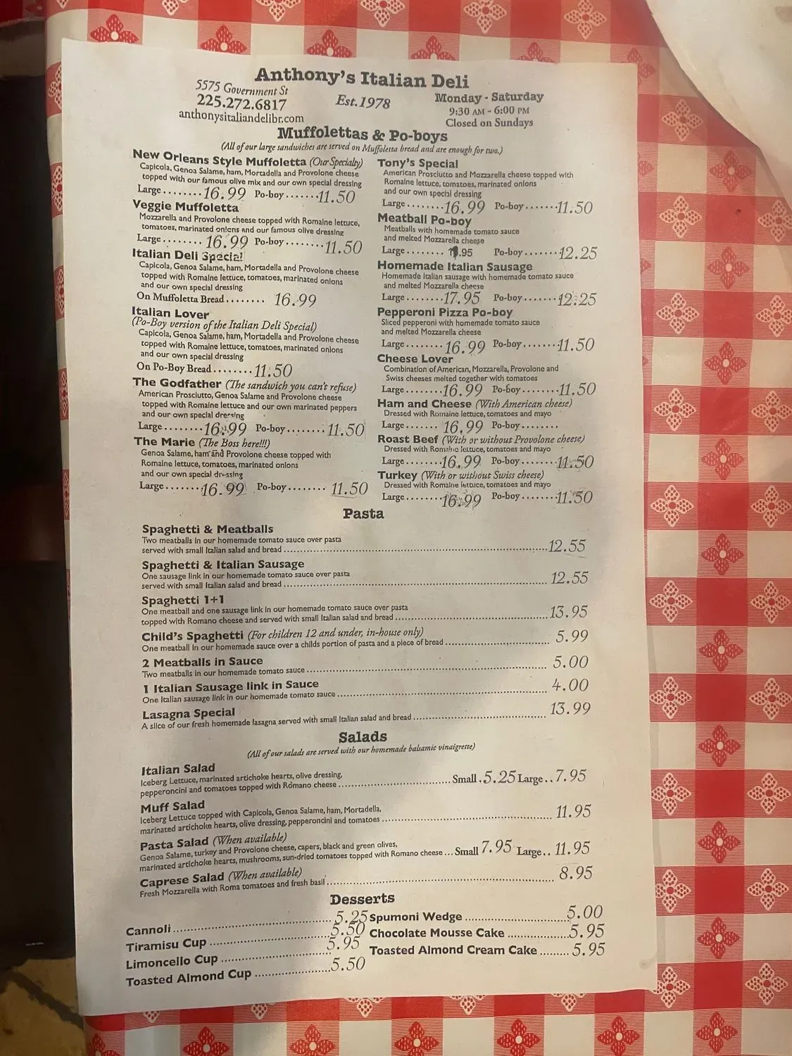 Menu 1