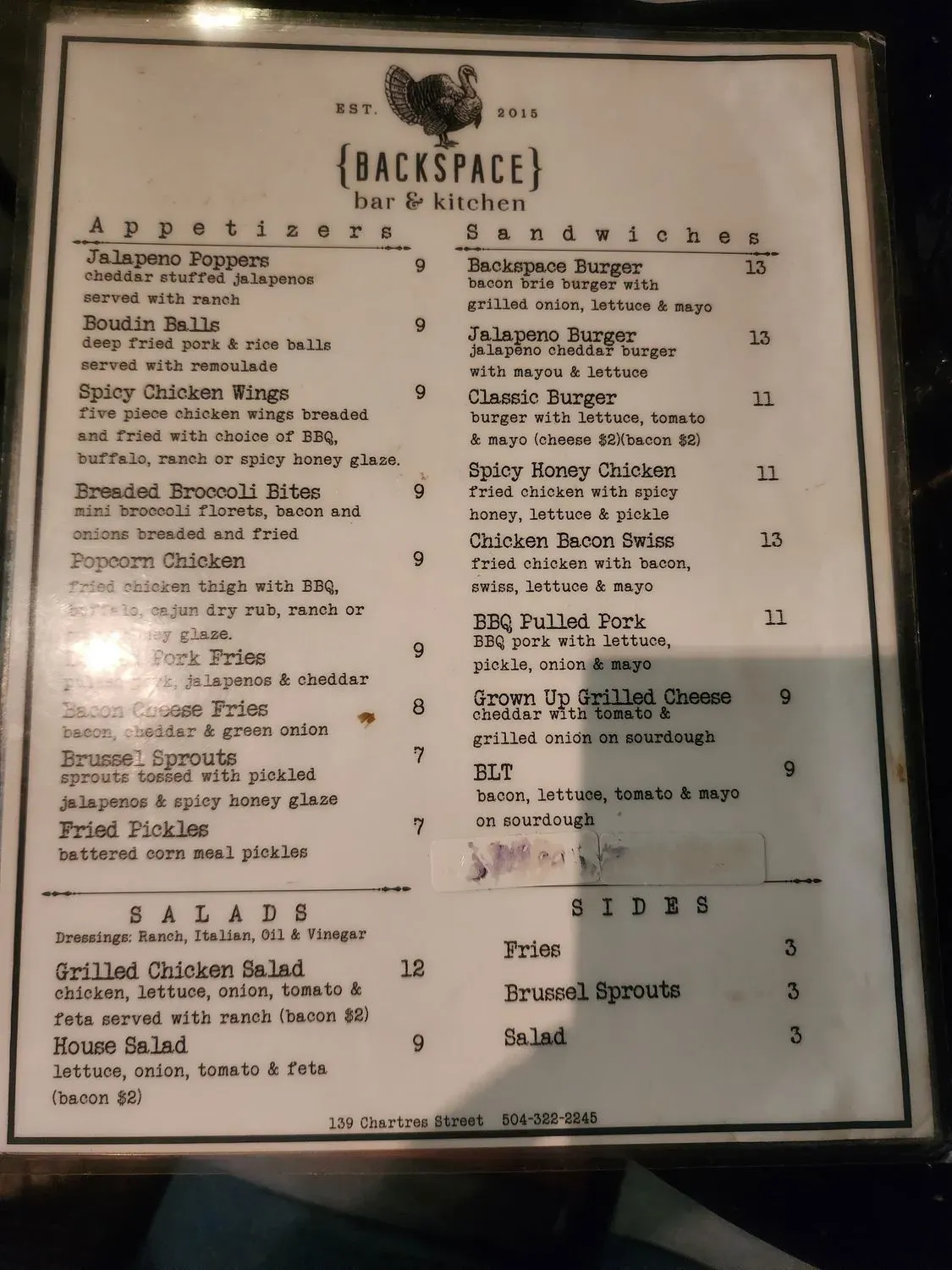 Menu 1