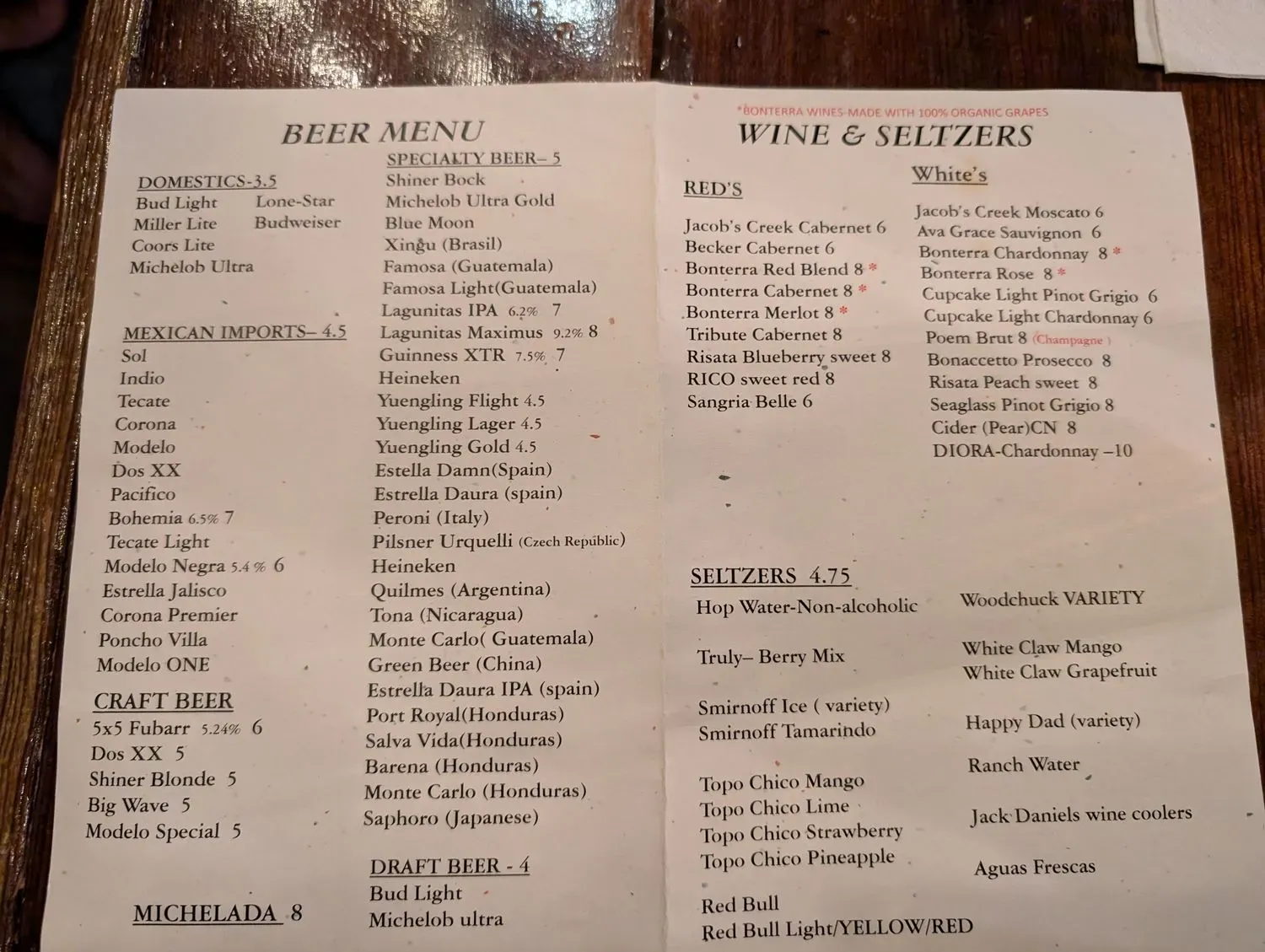 Menu 1