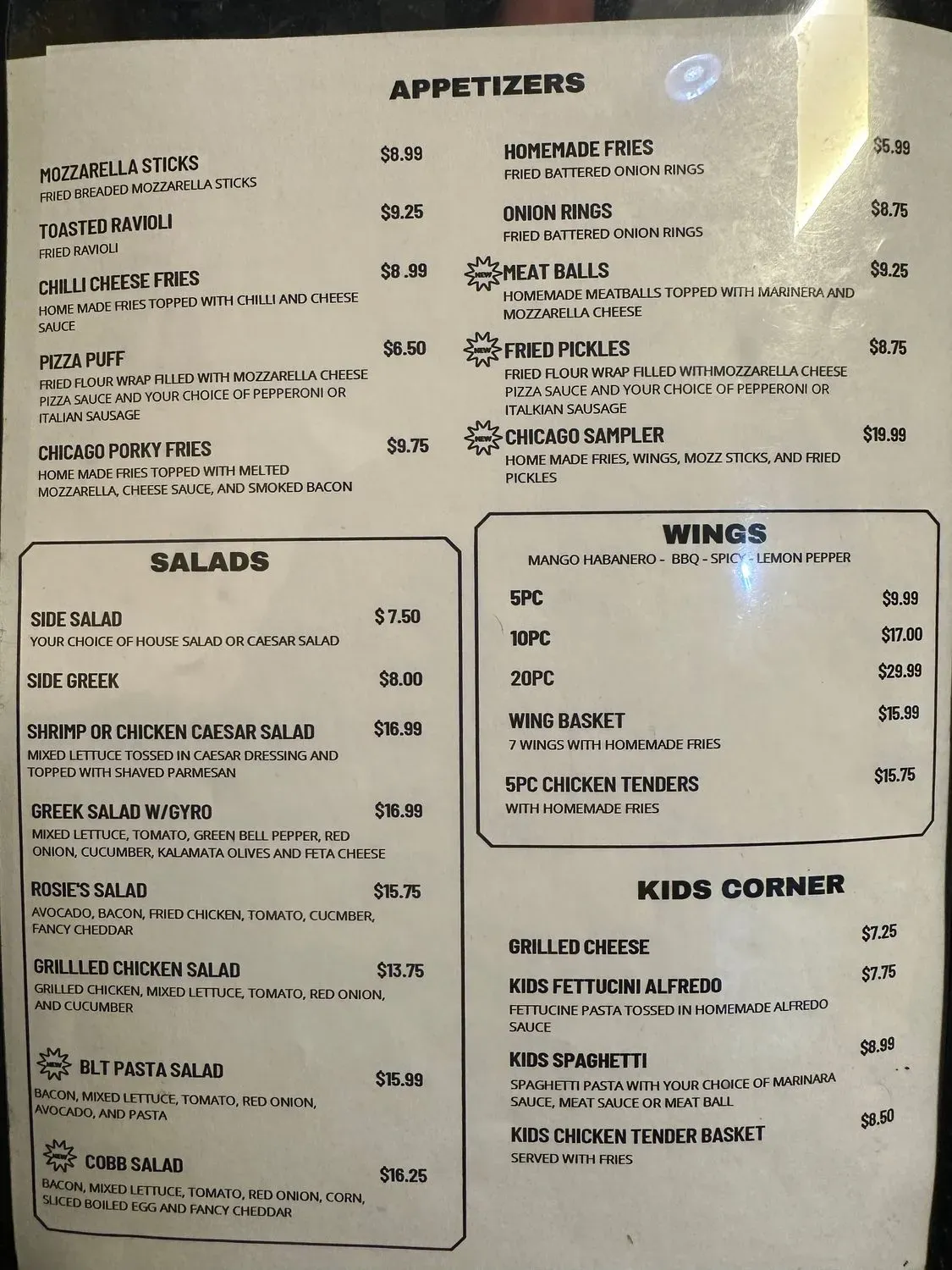 Menu 1