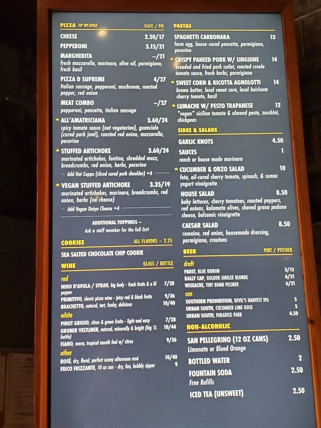 Menu 1