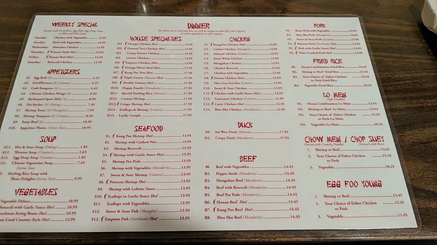 Menu 1