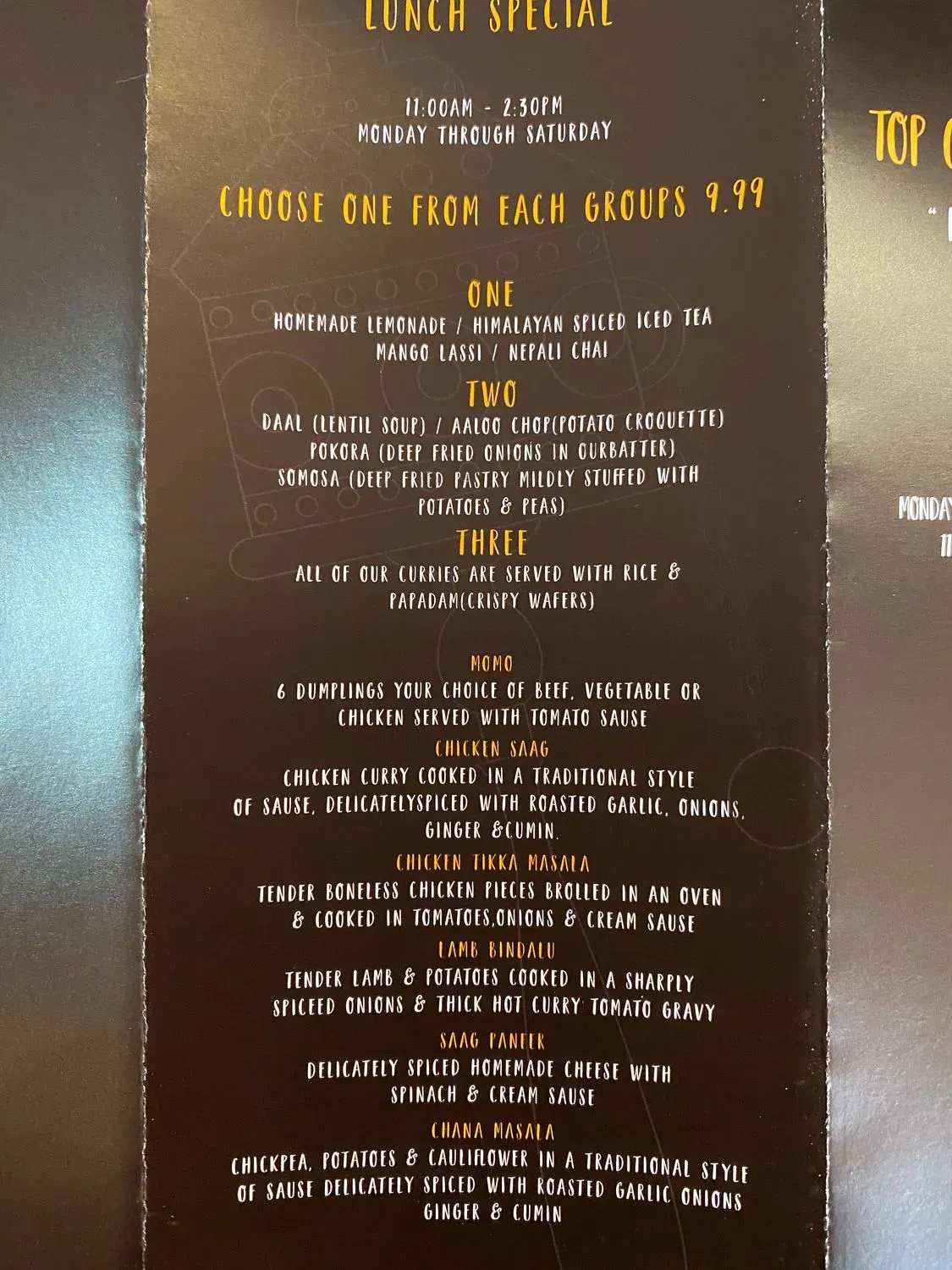 Menu 1