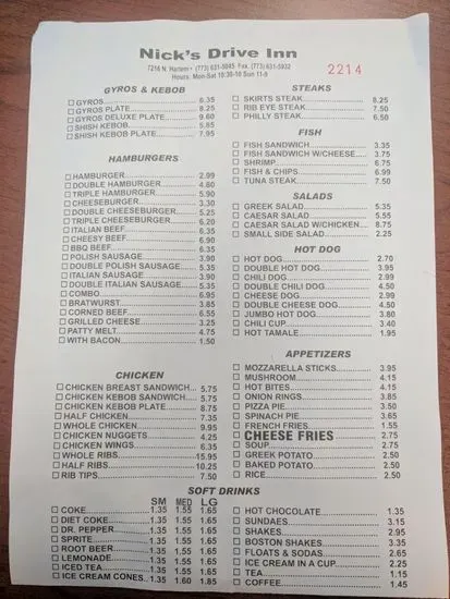 Menu 5