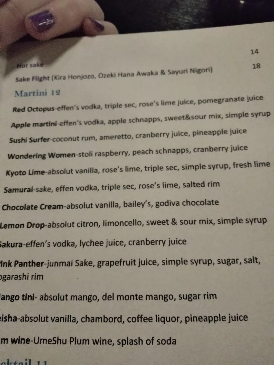 Menu 5