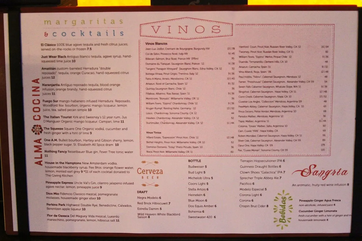 Menu 1