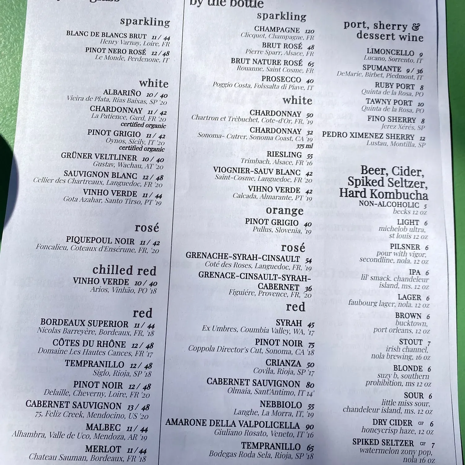 Menu 1