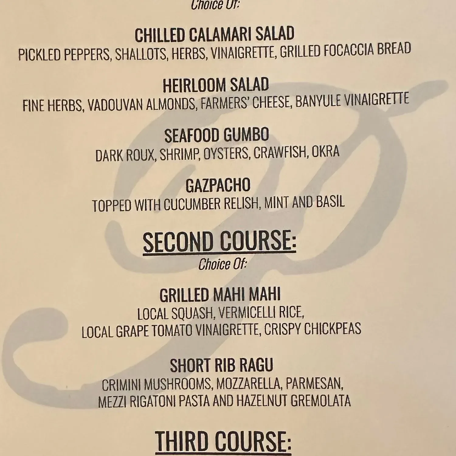 Menu 1