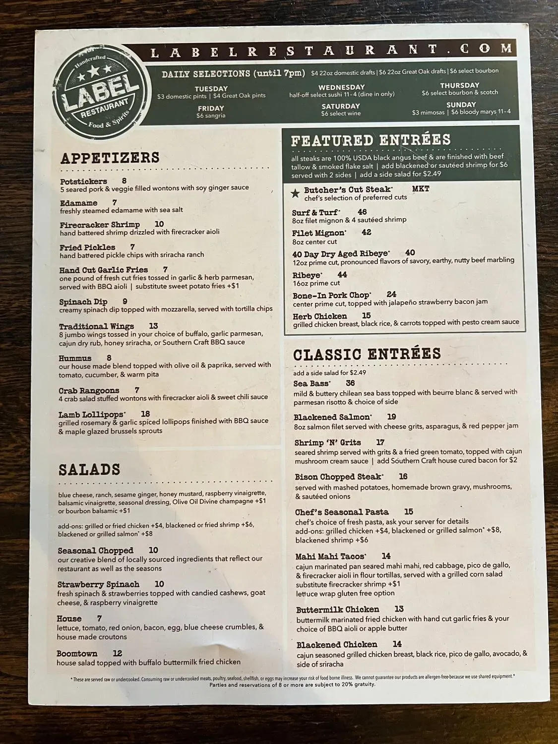 Menu 1