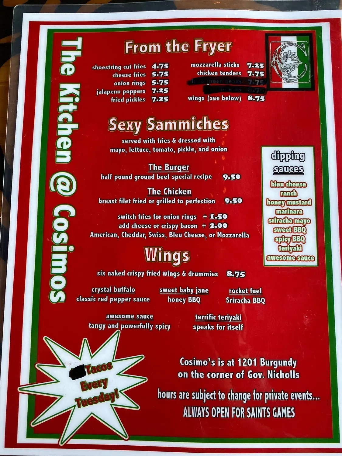 Menu 1