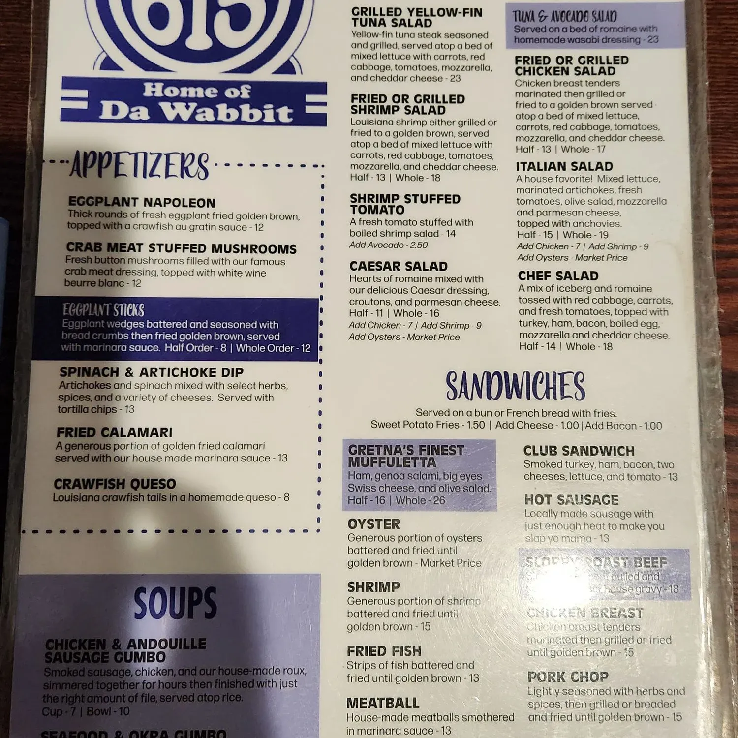 Menu 2