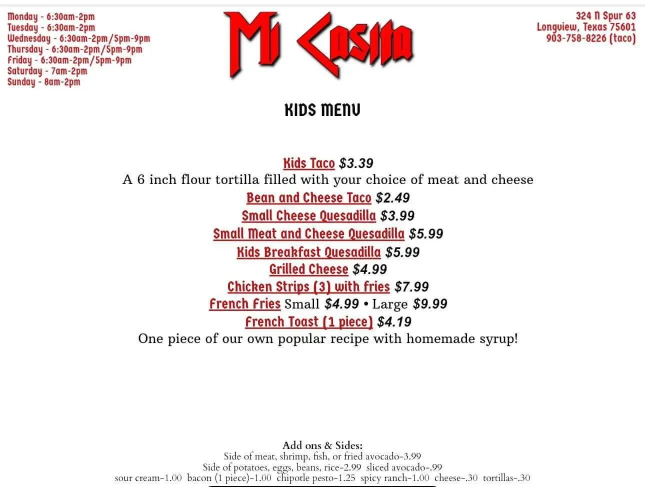 Menu 4