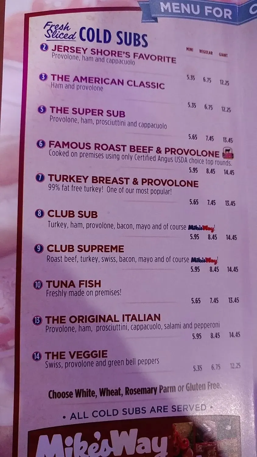 Menu 1