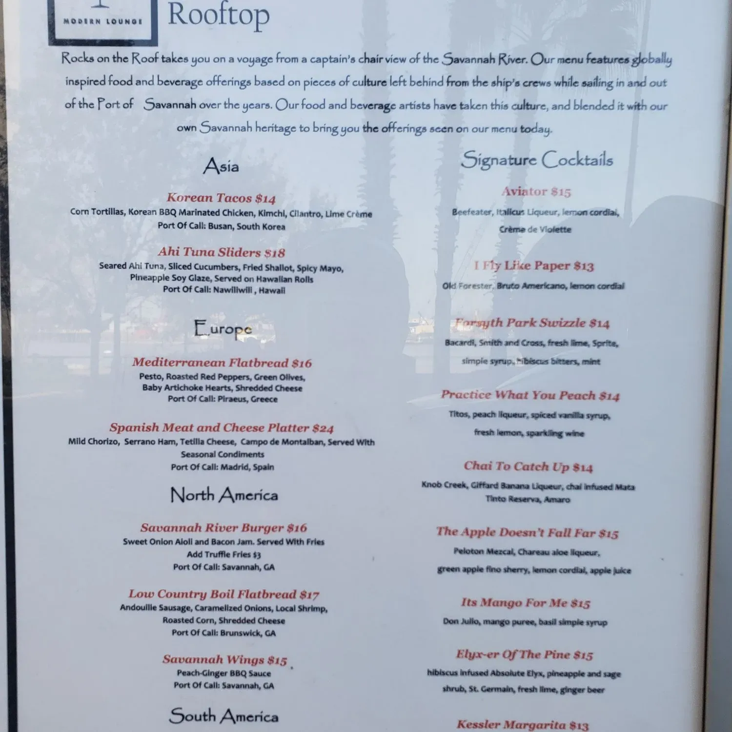 Rocks on the River Menu - Updated October 2025