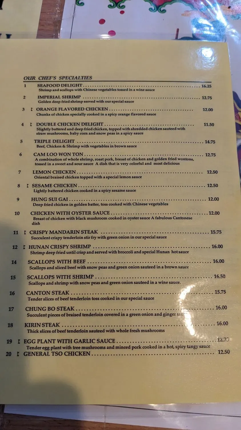 Menu 1