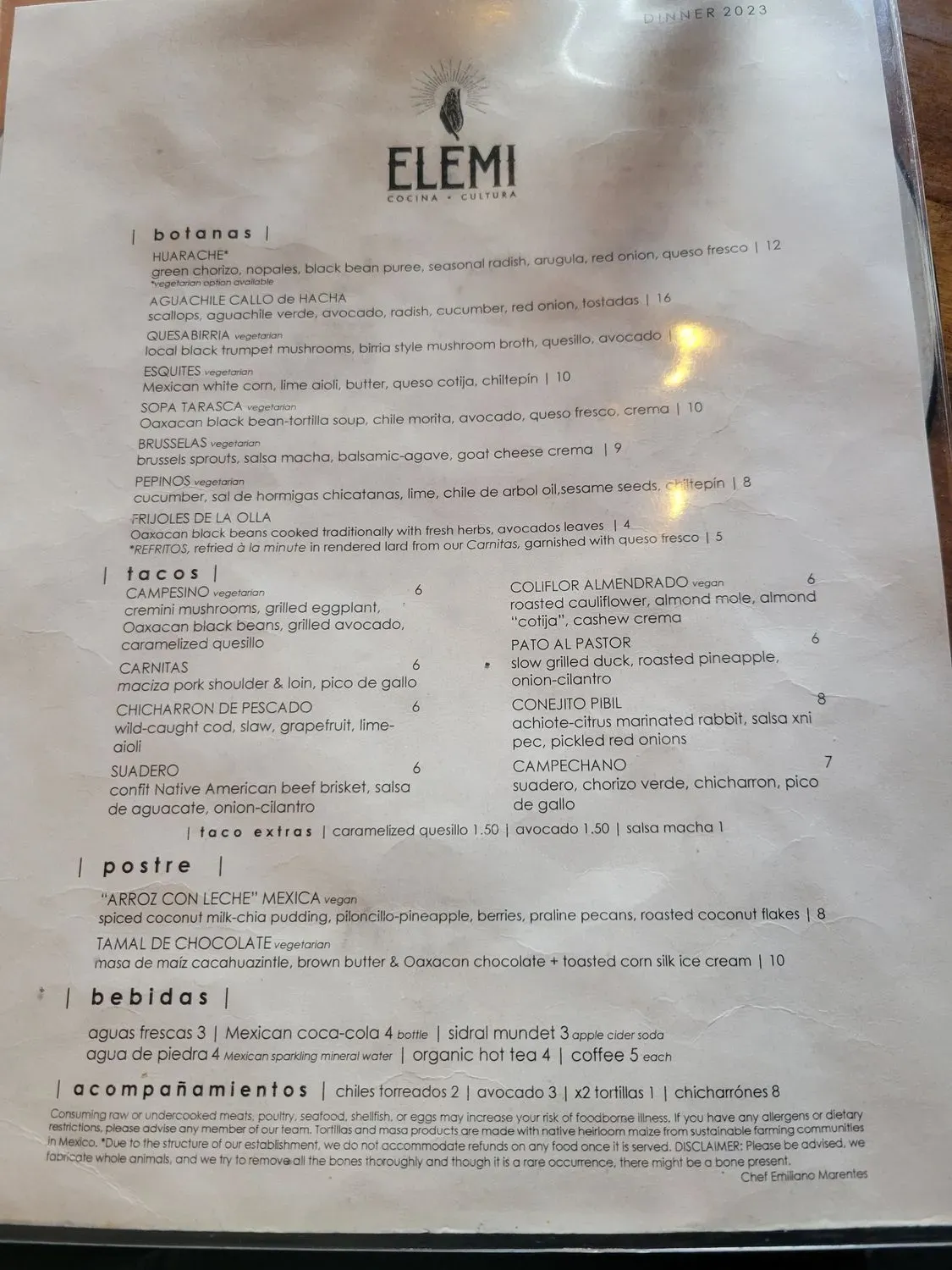 Menu 5