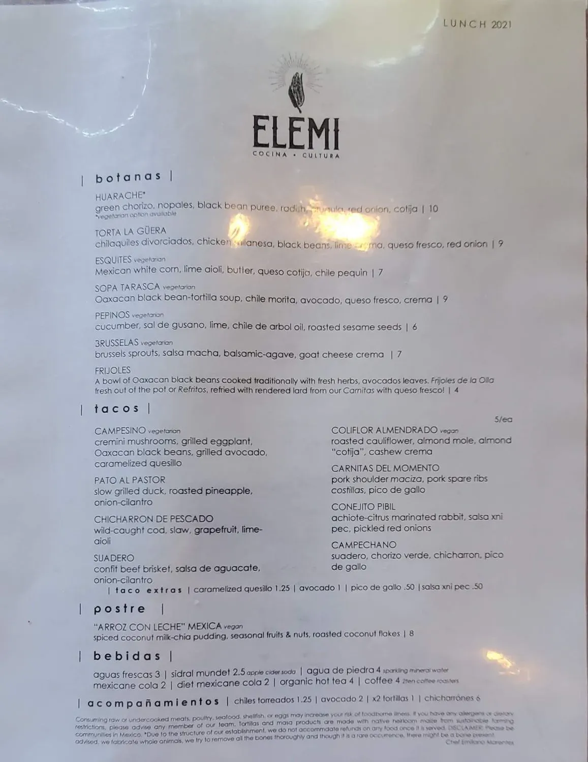 Menu 5