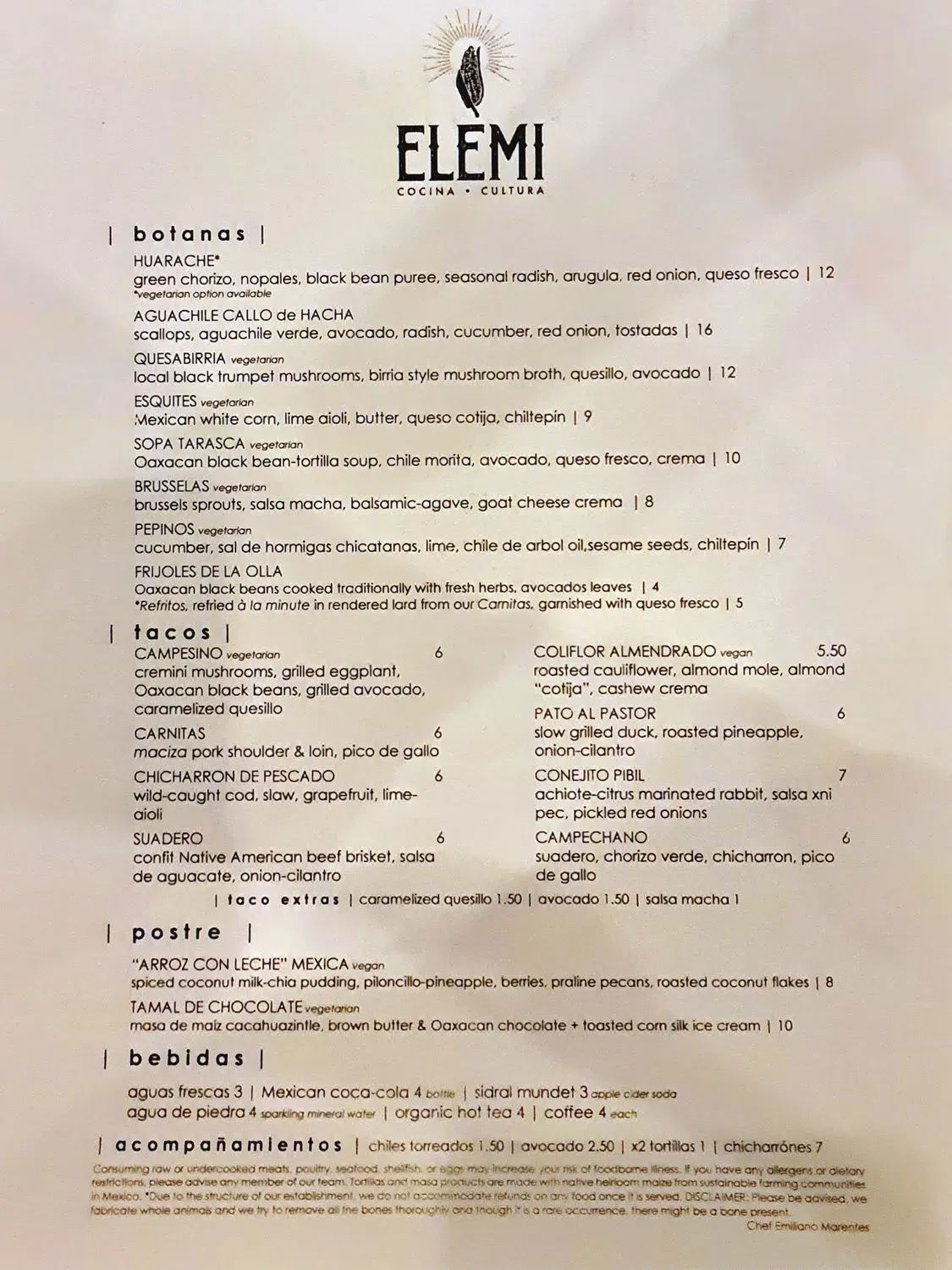 Menu 1