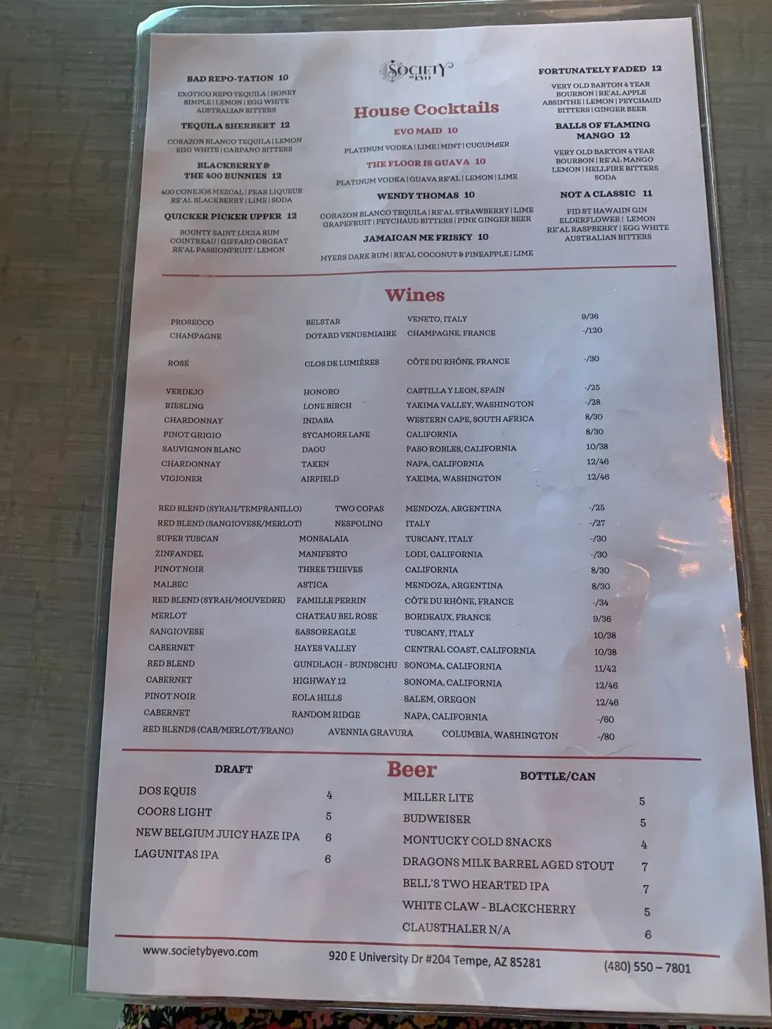 Menu 5