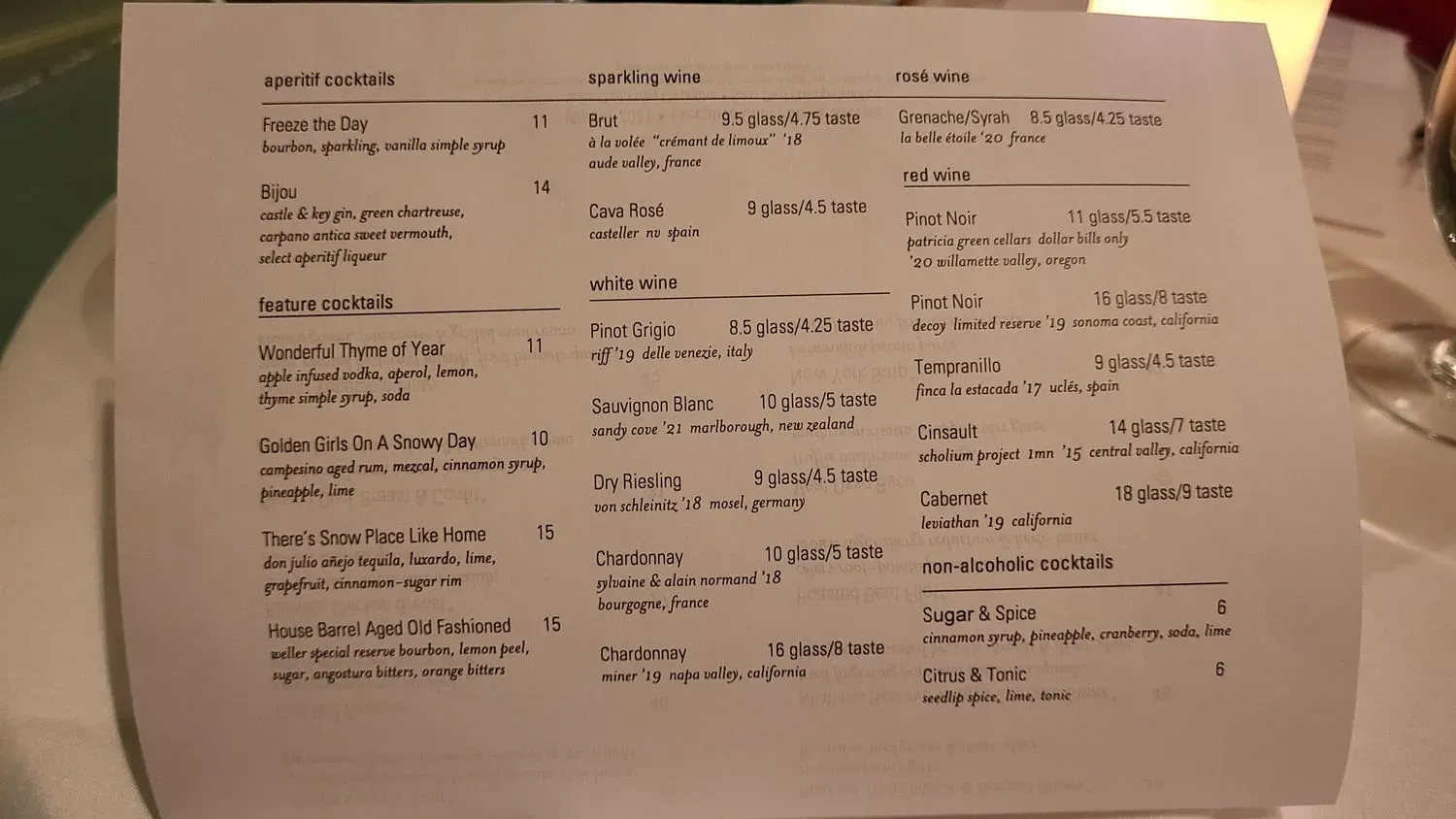 Menu 5