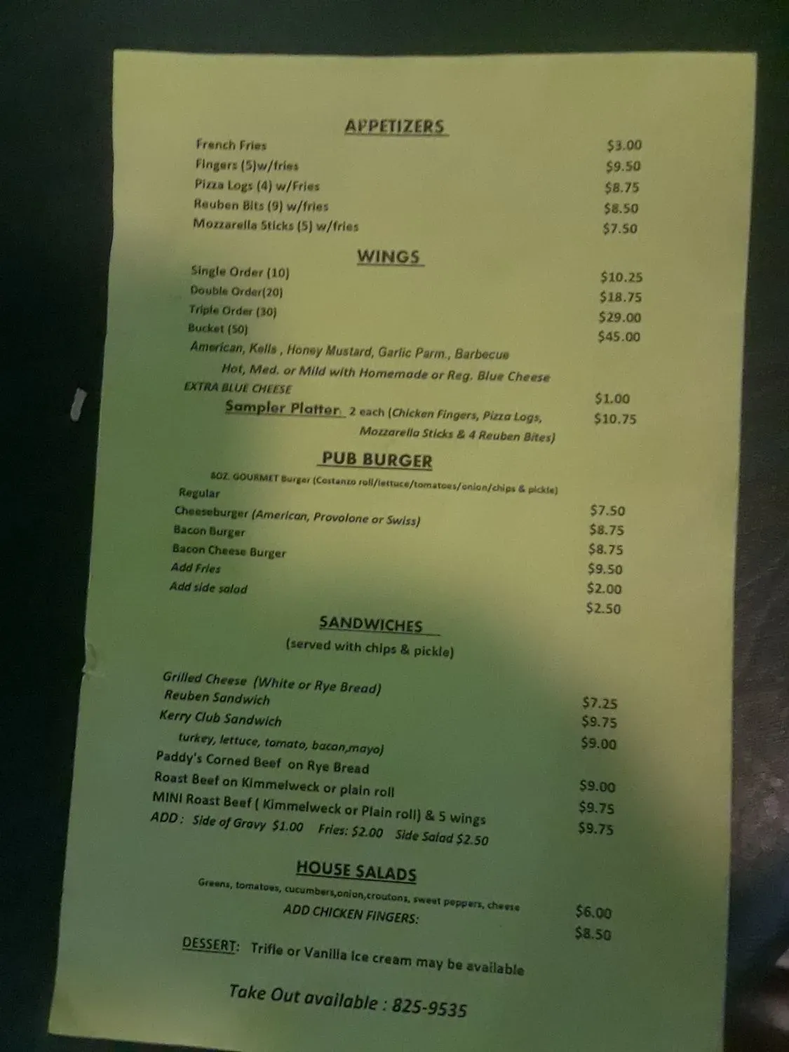 Menu 1