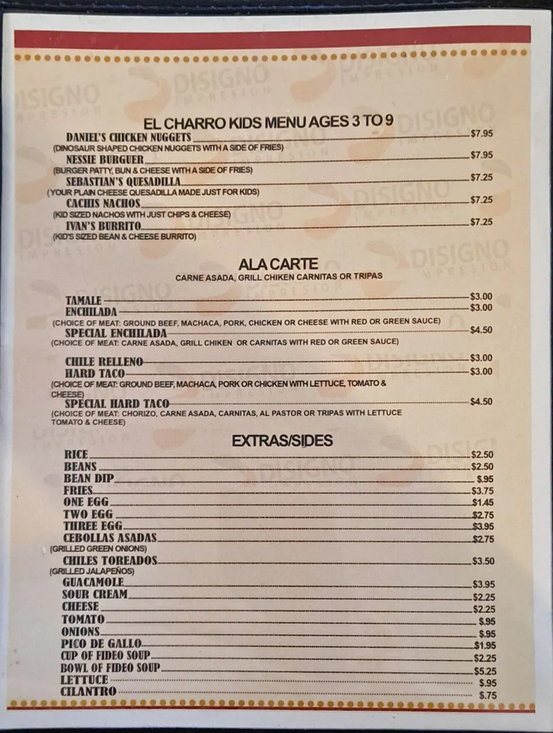 Menu 1