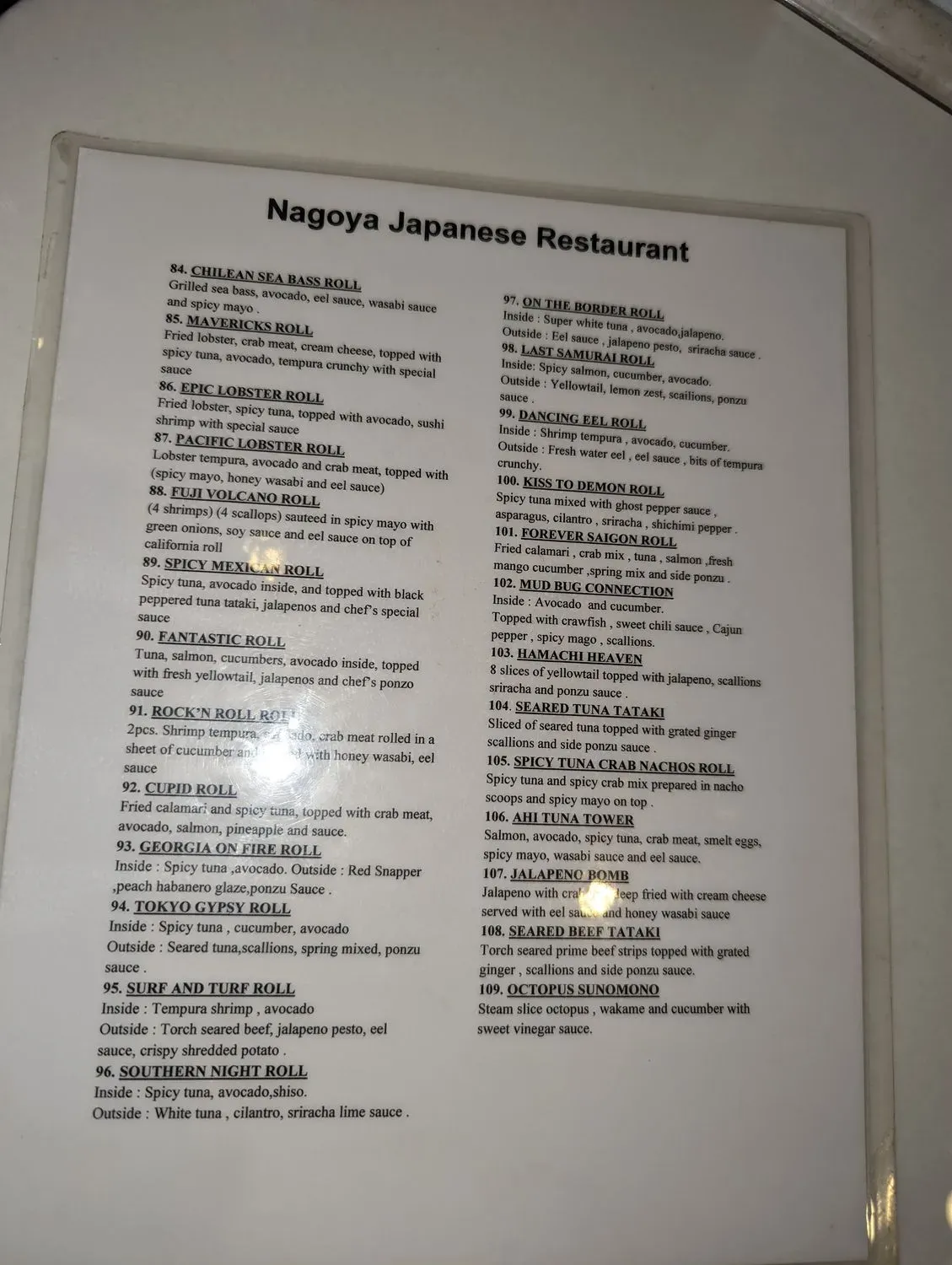 Menu 5