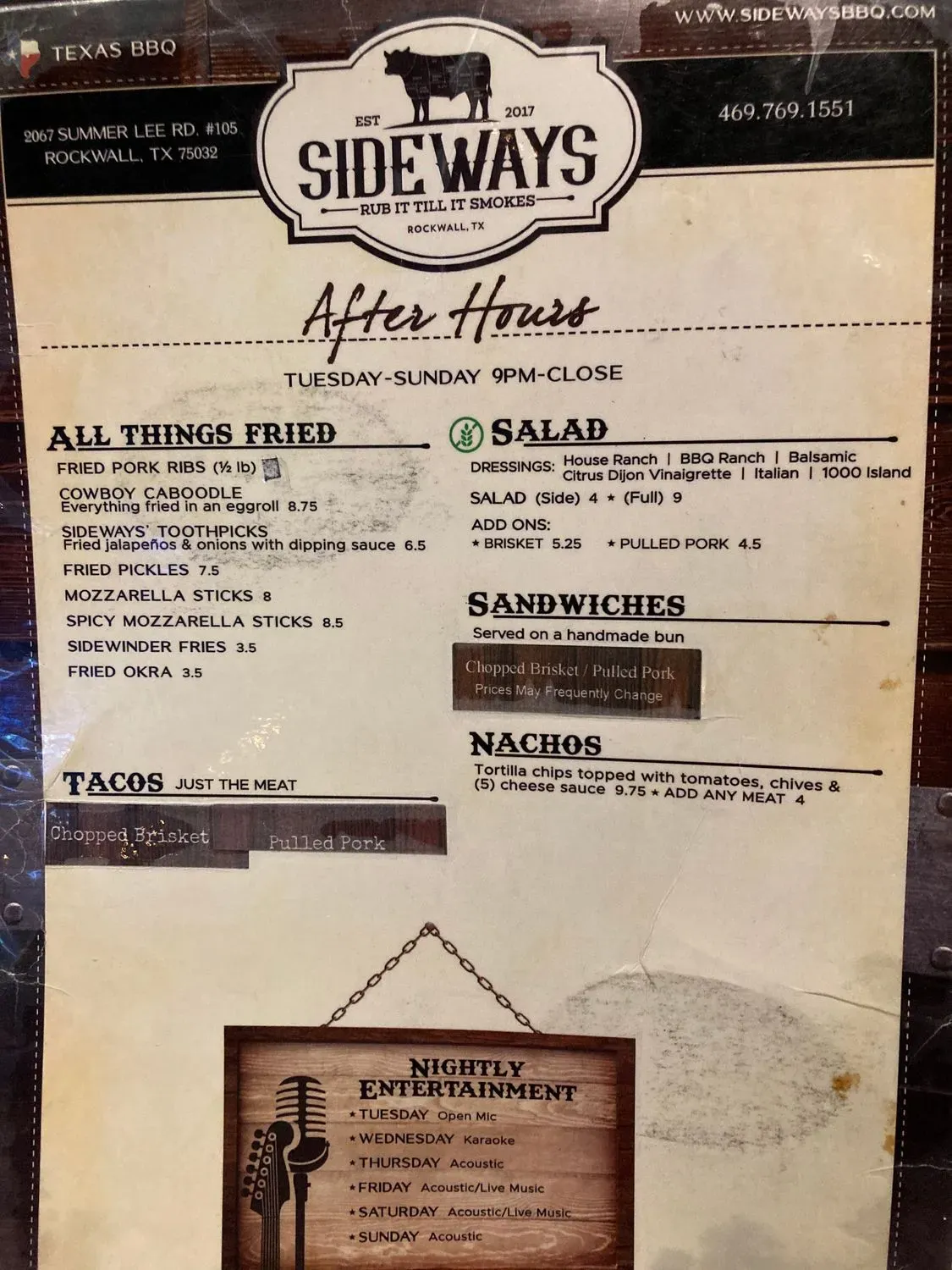 Menu 5