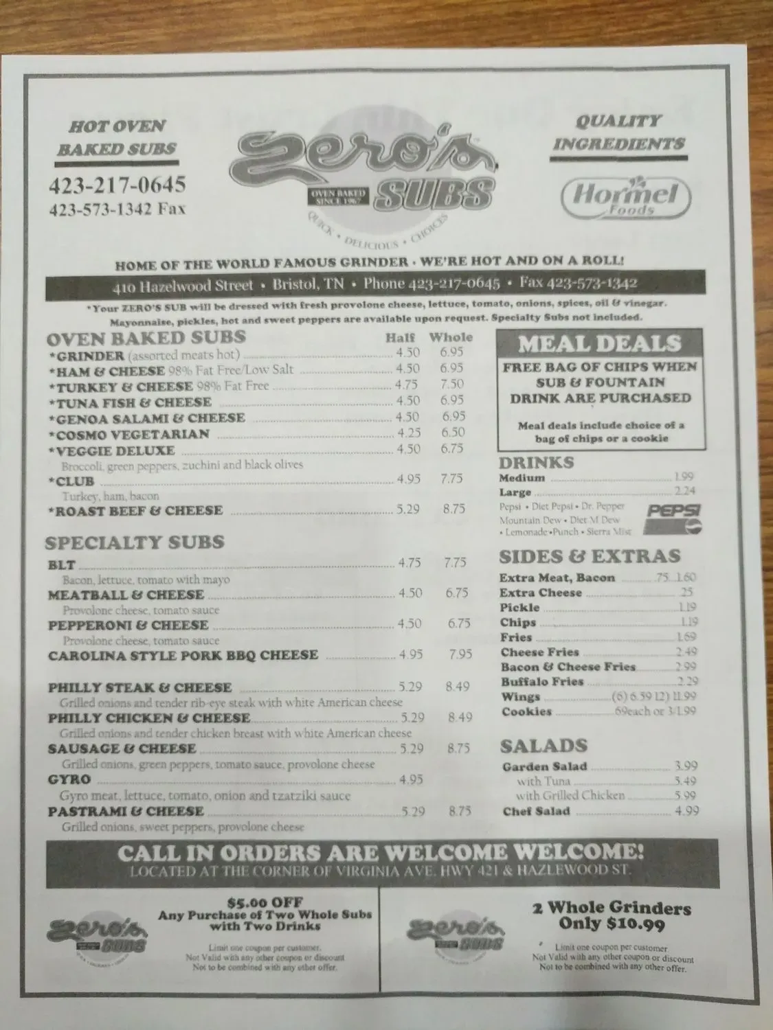 Menu 2