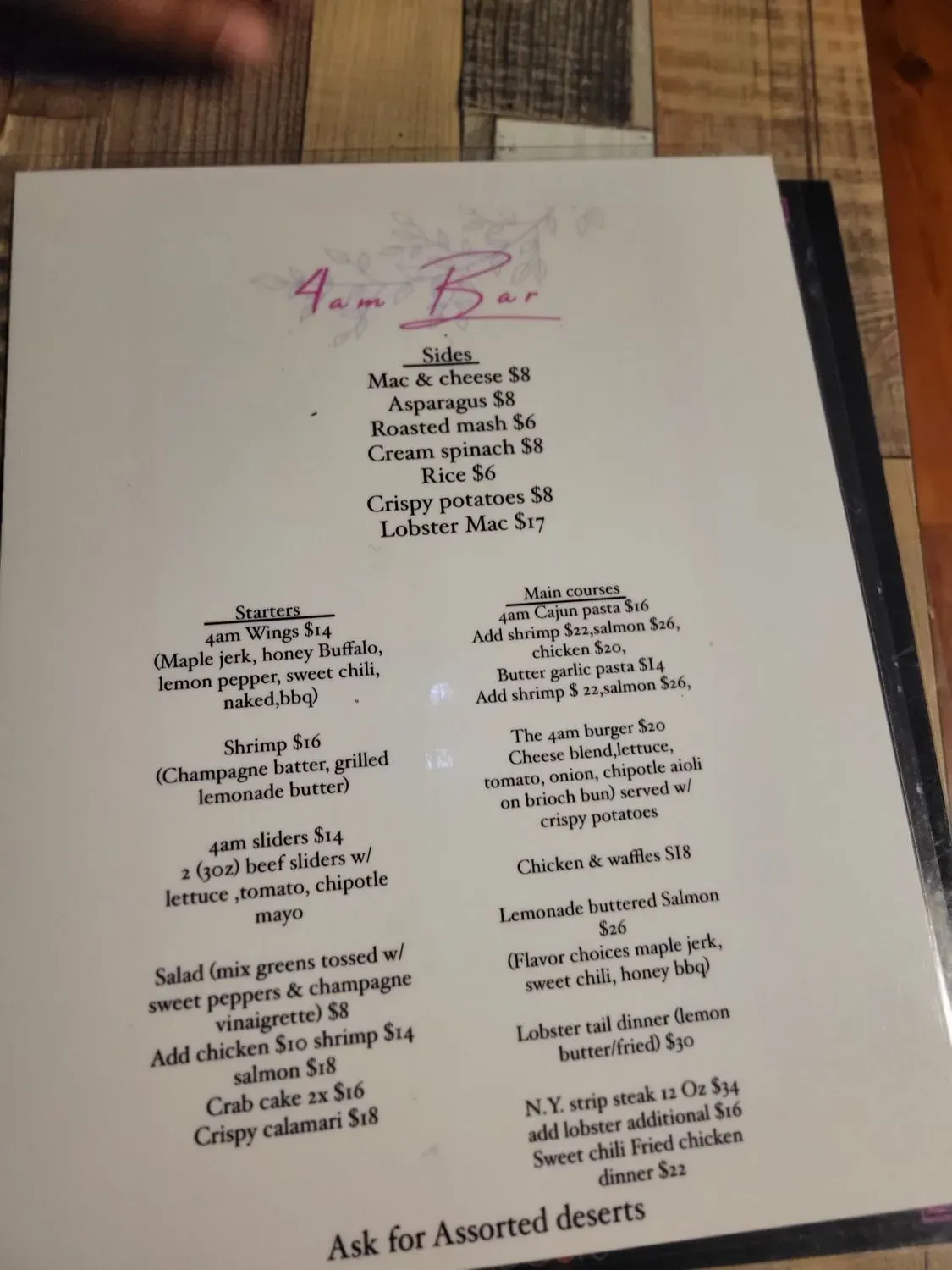 Menu 4