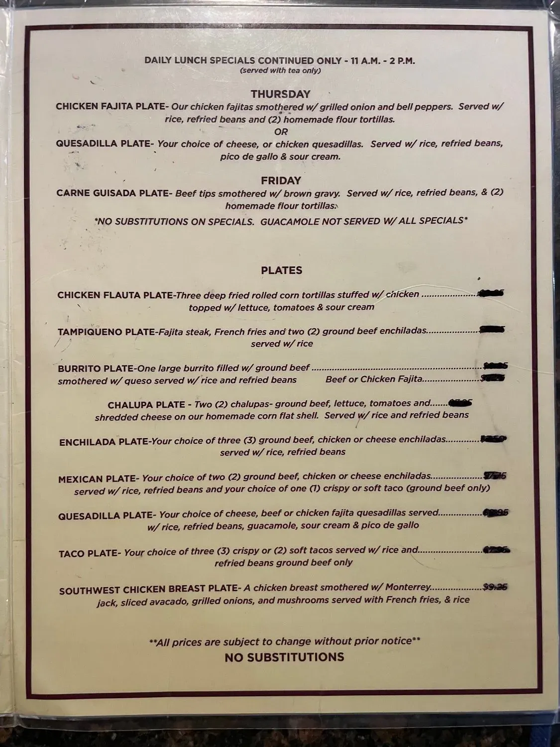 Menu 1