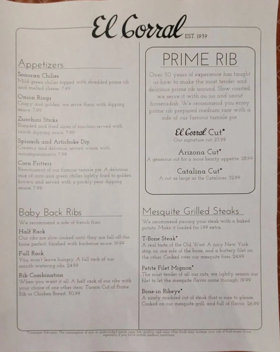 Menu 1