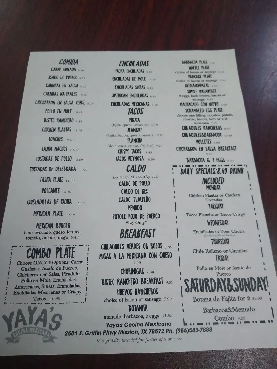 Menu 6