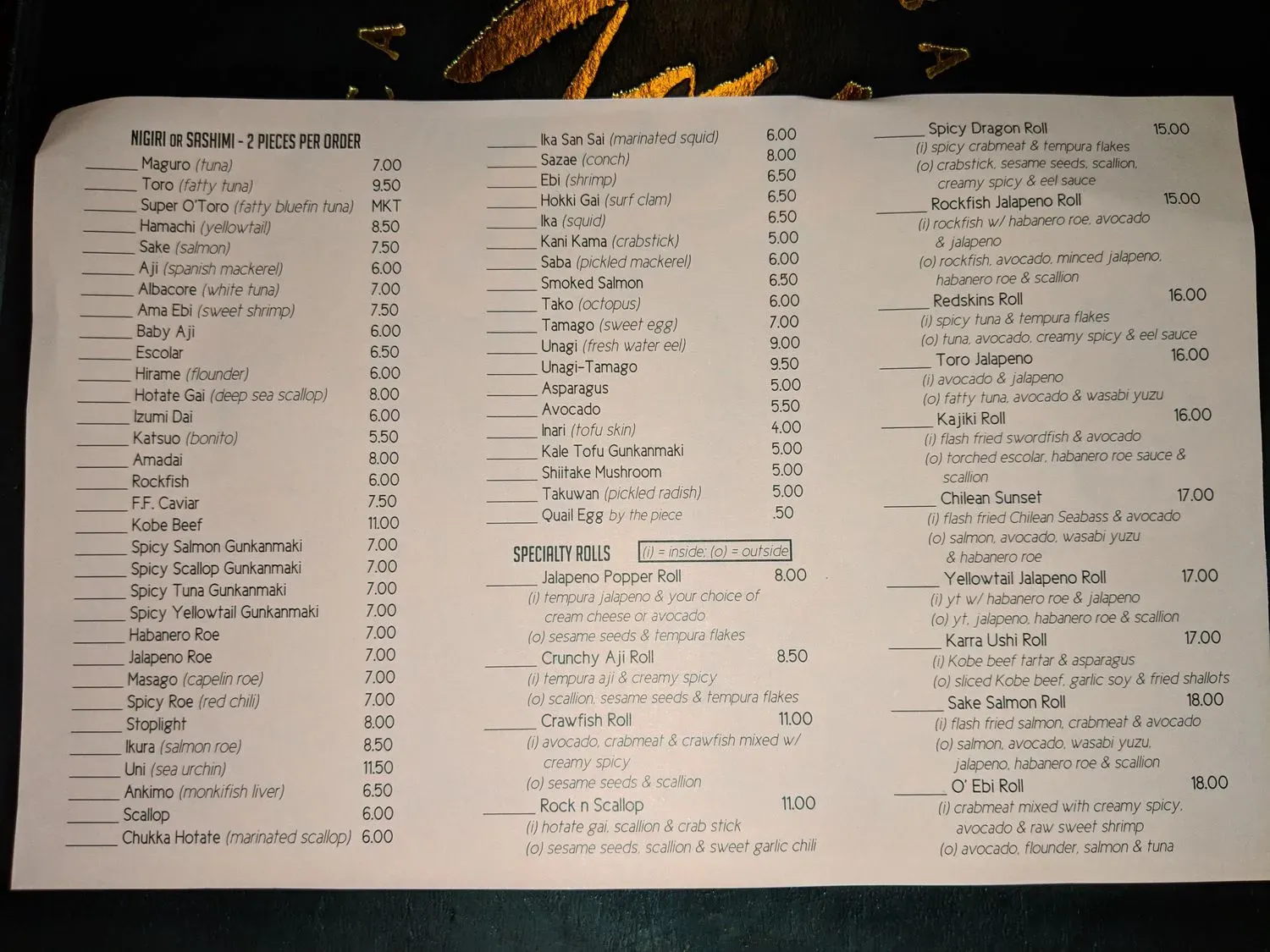 Menu 3