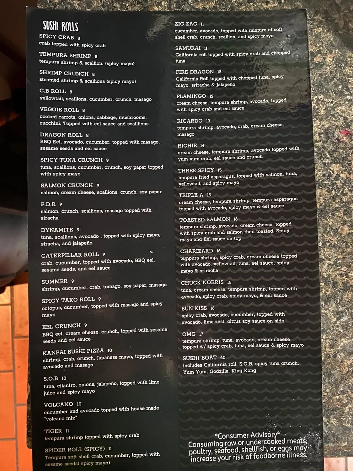 Menu 1